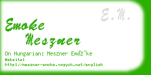 emoke meszner business card